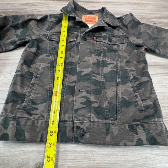 Kids Levi Strauss Camo Denim Jacket Size M Youth 10/12 - Picture 8 of 11